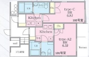 Lignum浦和常盤の物件間取画像